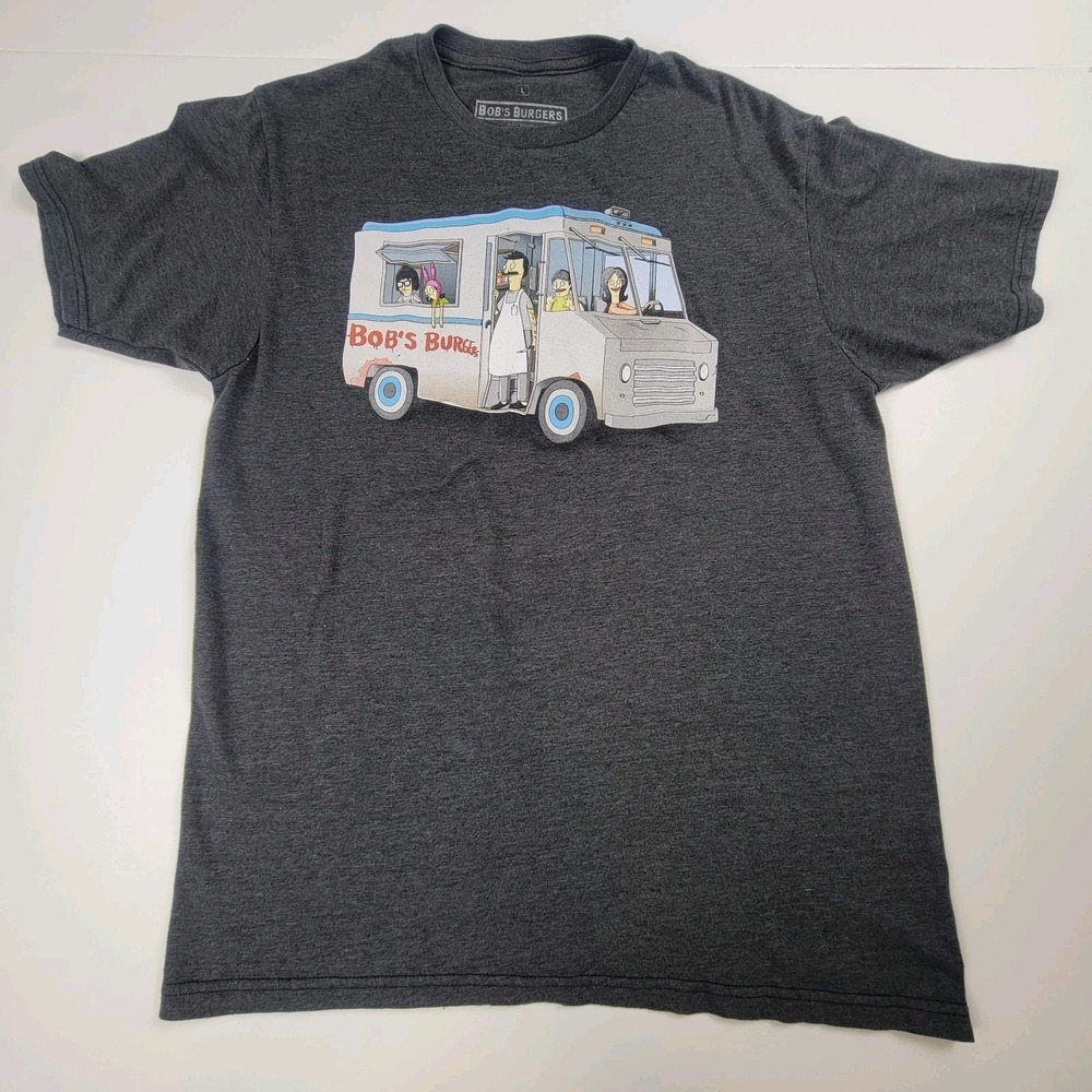 Ripple Junction Bob's Burgers Large Gray Graphic Short Sleeve Shirt